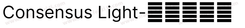 Consensus Light字体转换